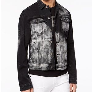 Men's Rex Studded Destroyed Denim Jacket